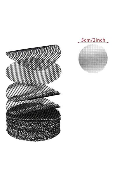 Choice10 100 Pcs square 5x5cm Pot Hole Mesh Pad Mat Grid Round Drainage Hole ...