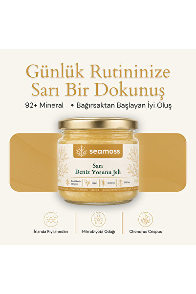 SEAMOSS Luxury Boy Sarı Irlanda Deniz Yosunu Jeli 330ml - Sea Moss, Deniz Yosunu