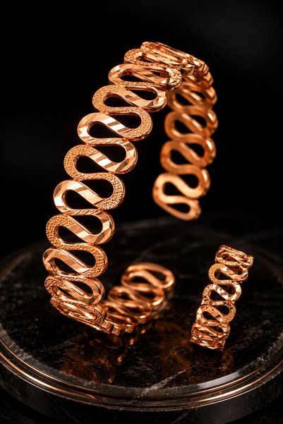 gulflower nude 100% Pure Copper Bracelet Set of 2 Handmade Natural Have Benefit for Health