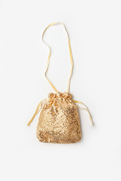 Le Mabelle Gold Sequined Girl's Bag