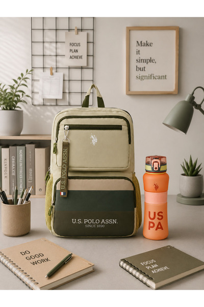 U.S. Polo Assn. يو اس بولو. أسن. مجموعة حقائب مدرسية للجنسين PLSET2417813