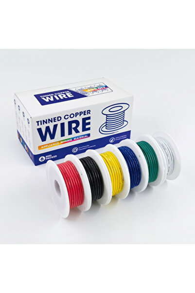 choice2 سلك PVC 28AWG 6×20 متر، طقم 6 ألوان مختلطة - سلك UL1007 معزول بالـ PV...