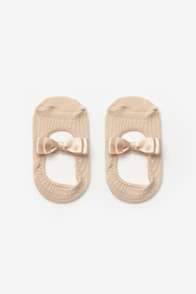 Le Mabelle Mink Bowknot Girls' Ballerina Socks