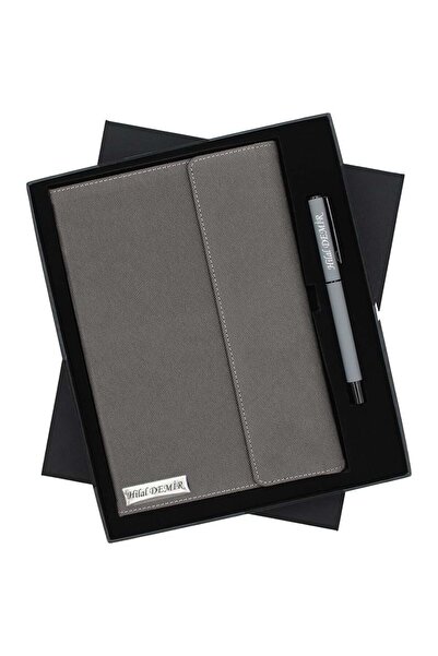 hediyerengi İsme Özel Premium Defter ve Roller Kalem Seti Tasarım Kutulu