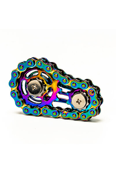 Choice5 Dazzling colors 1 colorful metal bicycle chain-shaped fidget spinner ...