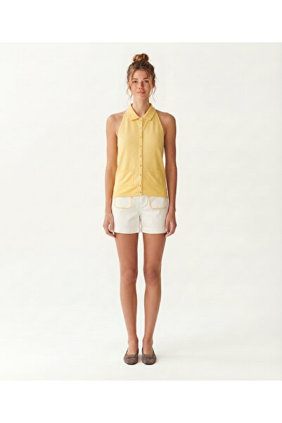 Yargıcı Regular Shirt Collar Sleeveless Sweater