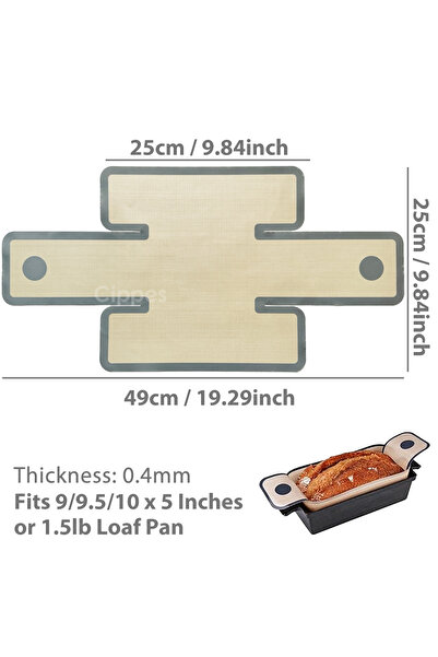 Choice6 2 Pieces B Silicone Bread Loaf Pan Liners, Reusable Nonstick Long Tab...