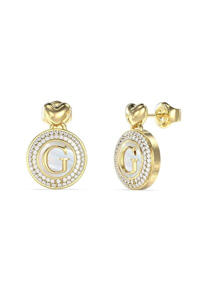 Guess JGUJUBE06203JWYGTU أقراط نسائية على شكل قلب من اللؤلؤ