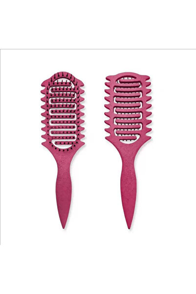 Choice rose red Curl Define Styling Brush Hollow Out Detangling Hair Brush Ta...