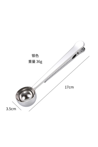 choice2 Silver 2-in-1 Stainless Steel Coffee Measuring Coffee Scoop Multifunc...