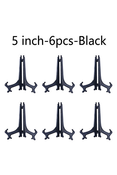 Choice9 5 Inch-6 PCS-Black Plastic Acrylic Easels or Stand/Plate Holders to D...
