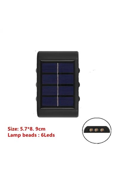 Choice مصباح LED أبيض بستة مصابيح LED، قطعة واحدة، يعمل بالطاقة الشمسية، مصبا...
