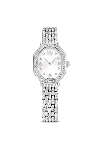 Swarovski Dextera octagon Saat, İsviçre Üretimi, Metal bileklik, Gümüş Rengi,...