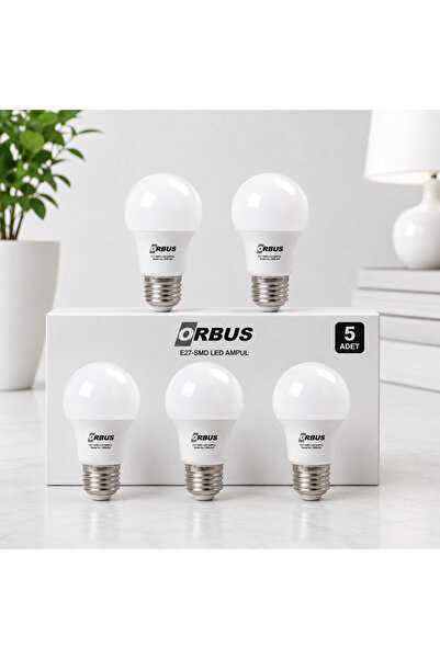 Genel Markalar Led Ampul Orb-9w Beyaz Işık E27 840lm 5 ADET