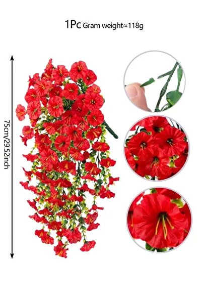 Choice 1 pc Red Artificial Flowers Vine Morning Glory Wedding Wreath Home Roo...