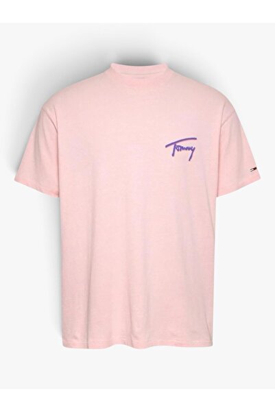 Tommy Hilfiger Tjm Rlx Faded Graphic Tee Ext Men's Pink T-Shirt - Dm0Dm20768