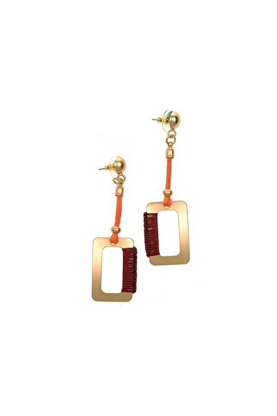 Roman İp Detaylı Kare Küpe Standart Renk Y1986436_089