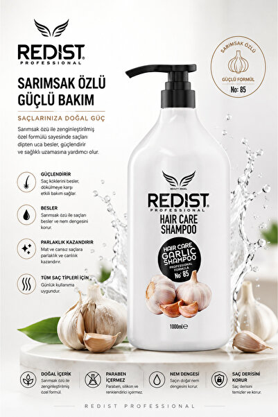 Redist Anti-Hair Loss Shampoo with Garlic for Spilt and Thinning Hair 1000 ml