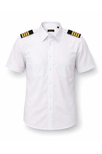 CREWTURK Pilot Gömlek Kısa Kollu Polyester su itici kumaş