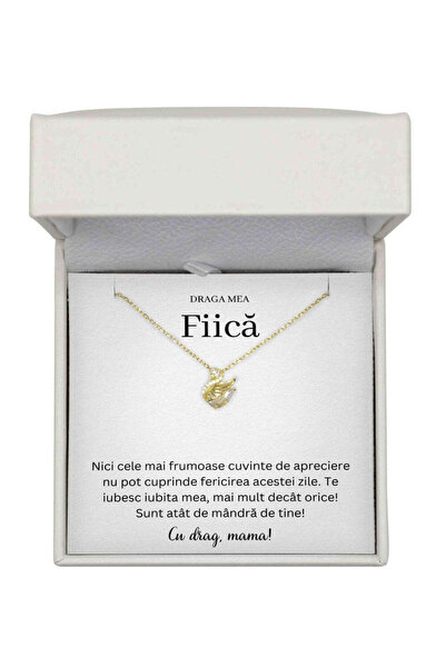 The Jewel Heart Colier Lebăda elegant cu pandantiv pentru fiică de Ziua Ei, m...