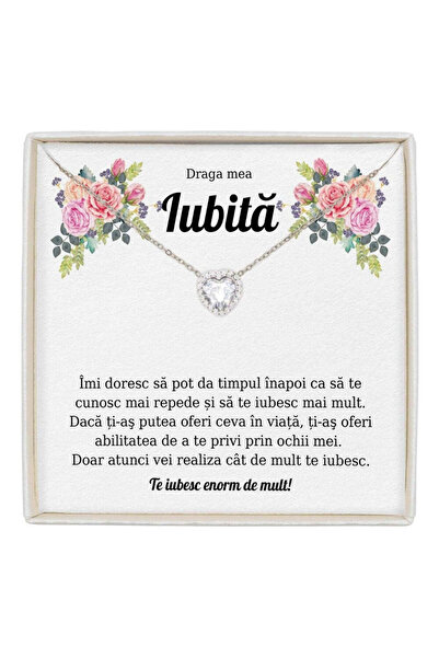 The Jewel Heart Bijuterii pentru iubită, zirconiu cubic, 41+5 cm
