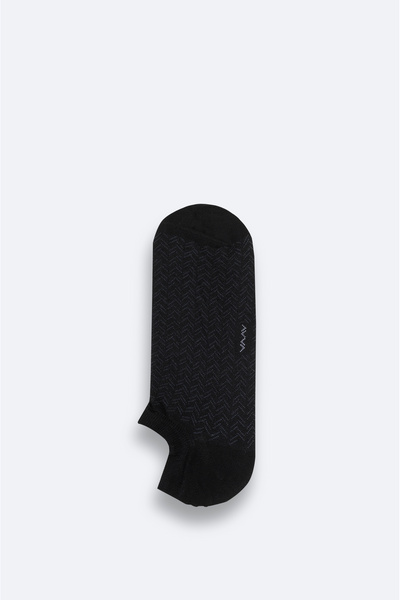 Avva Men's Black Bamboo Sneaker Socks A51Y8503