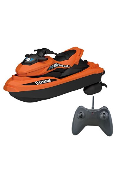 BAMI NETWORK Barca Jet Ski cu Telecomanda Negru Portocaliu Plastic Baieti