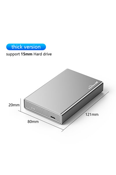 Choice1 U23QC لعلبة الأقراص الصلبة السميكة من الألومنيوم من Blueendless، علبة...