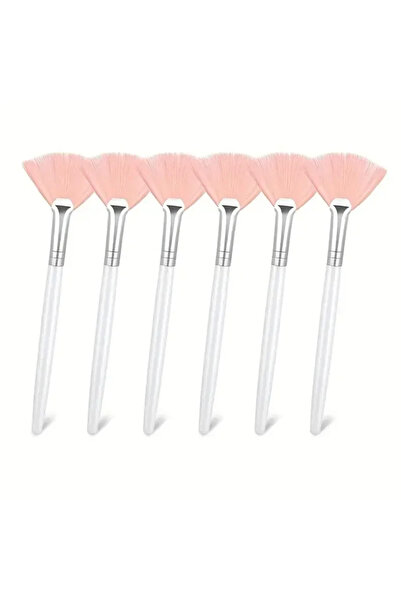 Choice7 Sliver-6pcs 3/6/12pcs Practical Facial Brushes Fan Shape Brush Flat H...
