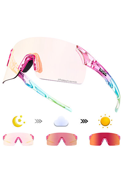 Choice 07 SCVCN نظارات شمسية فوتوكروميكية لركوب الدراجات UV400 نظارات ركوب ال...
