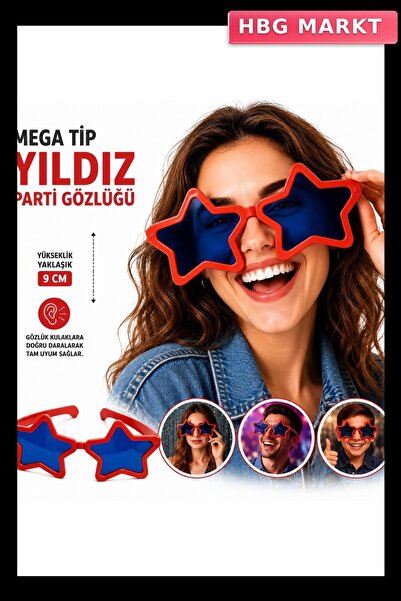 Generic Brand Mega Tip Star Party Glasses Red Color
