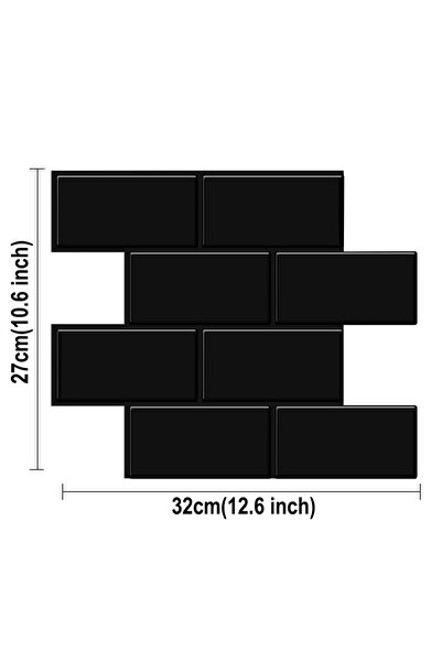 Choice 10 pieces VP214 10 Sheets Big Tiles Peel and Stick Wall Stickers Brick...