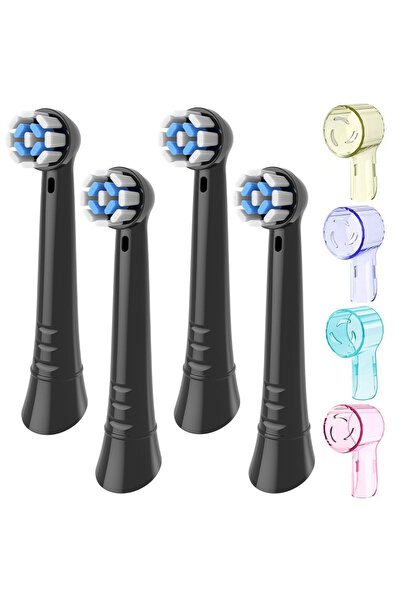 Choice11 4Black with 4Covers Toothbrush Replacement Heads Compatible with Ora...