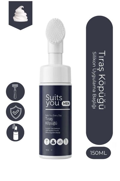 Tıraş Köpüğü-Silikon Fırçalı Kolay Uygulama Tahriş Karşıtı Yoğun Köpük 150 ml