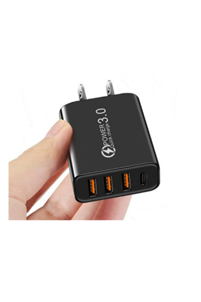 Choice US Plug Black 20W USB Charger QC 3.0 Type C PD Fast Charge For iPhone ...
