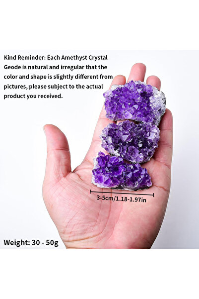 Choice 1PC-Purple(30-50g) 30-70g Natural Amethyst Geode Cave Healing Crystal ...
