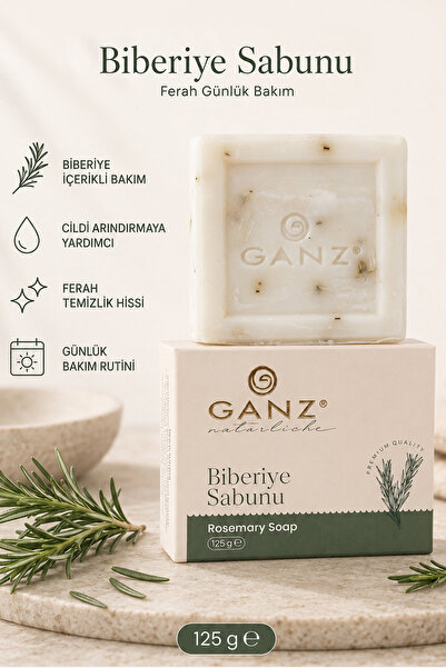 Ganz Rosemary Soap - Facial Skin Cleansing Bar Soap 125 Gr