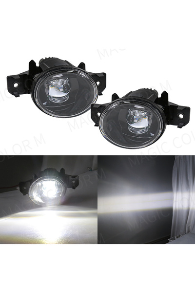 Choice1 LED White C 2Pcs Car Fog Lamps Front Bumper Daytime Running Lights DR...