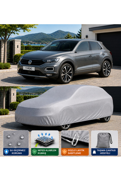 COCEM Volkswagen T-Roc Premium Araç Brandası Su Geçirmez UV Korumalı Tam Koru...
