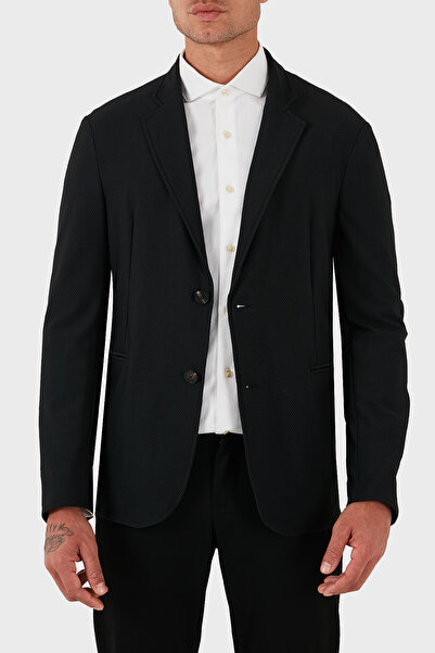 Emporio Armani Slit Slim Fit Mono Collar Micro Woven Jacket Men's Coat Em0001...