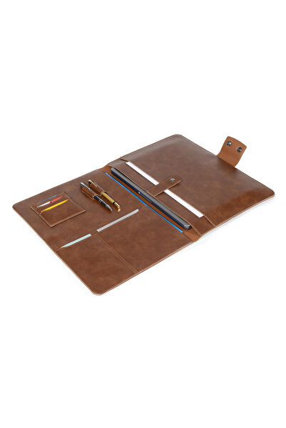 deridense M2 13-14 Inch Macbook Pro-air Vegan Leather Organizer Briefcase Tab...
