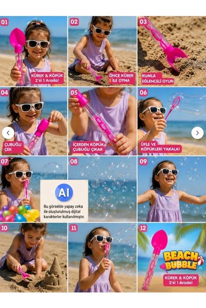 Bloomin Fun Beach Toy & Garden Toy Water Toy Shovel Rake Bubble