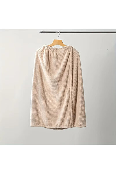 Choice Khaki Microfiber Strapless Shower Skirt - Wearable Bath Towel Style Sl...