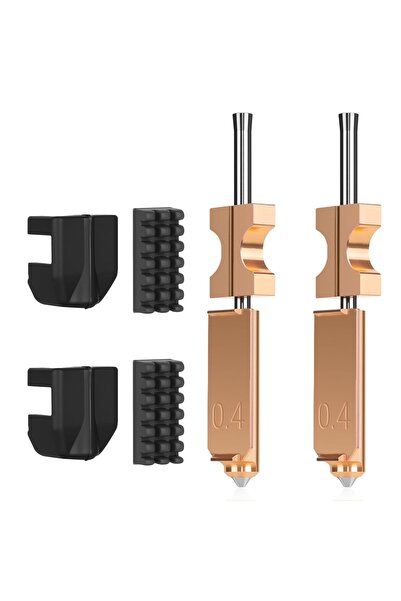 choice2 2PCS 0.4mm New Upgraded Hardened Steel Bimetallic Hotend Nozzle Wear ...