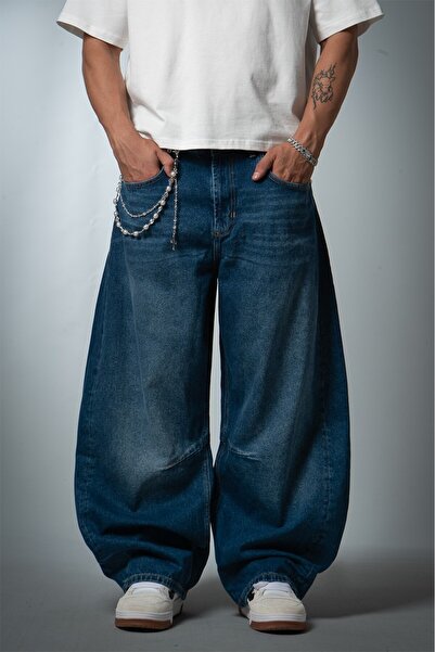 GRJ denim Gravitaciono plave široke super opuštene muške pantalone