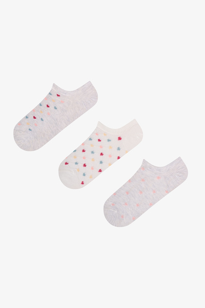 Penti Marsmelov Cross Kalp Jakarlı 3 Çift Sneaker Çorap