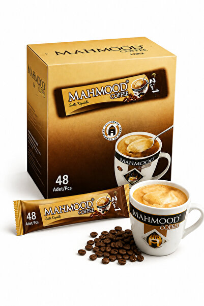 Mahmood Coffee 3ü1 Arada Sütlü Köpüklü Yumuşak İçim Hazır Kahve 48 Adet Ekonomik Paket
