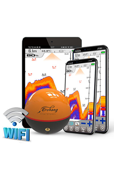 Choice F68-Wifi Erchang F68 WIFI Fish Finder 100M Wireless Fishing Sounder Ec...