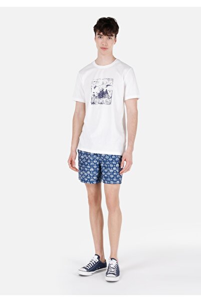 Colin's Slim Fit Men's Pattern Printed Navy Blue Swim Shorts