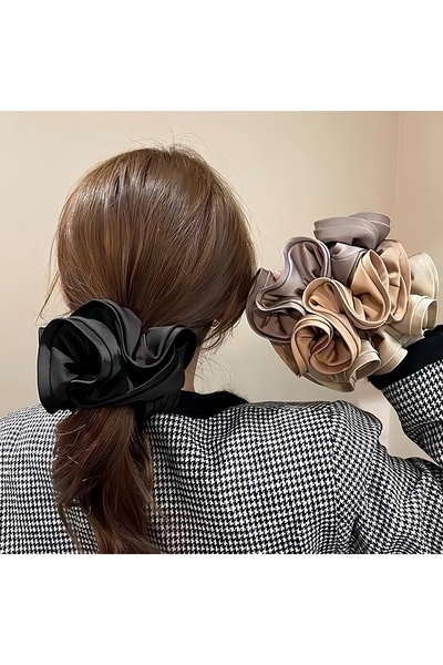 Choice8 2-3-7-8 4pcs Korean Big Hair Tie Ribbon Scrunchies Satin Elastic Hair...